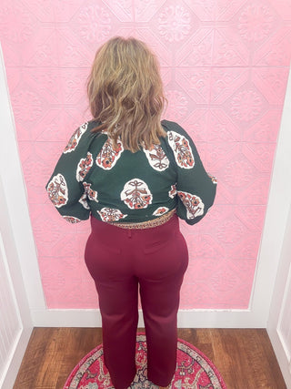 Street Sleek Pants | Burgundy