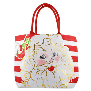 Stripe Santa Tote Bag