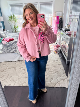 pink short coat