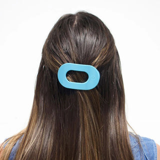 Summer Sky Small Round Flat Hair Clip