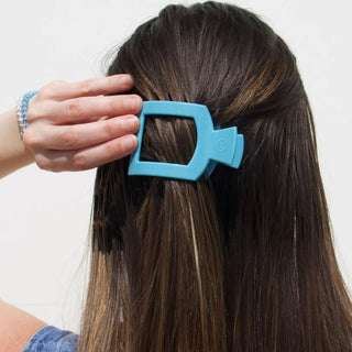 Summer Sky Small Square Flat Hair Clip