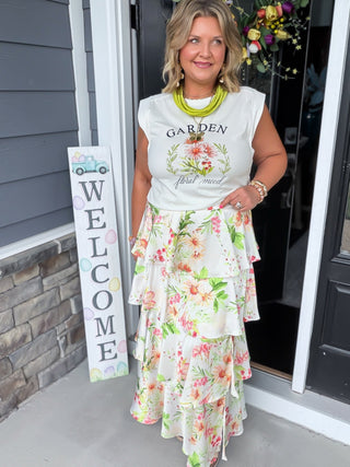 Sunkissed Florals Maxi Skirt