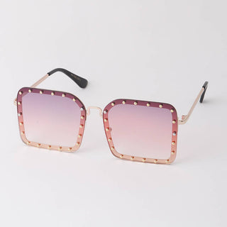 Sunny Days Bolted Frame Square Sunglasses