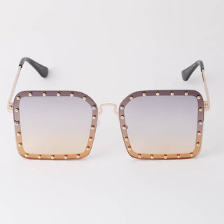 Sunny Days Bolted Frame Square Sunglasses
