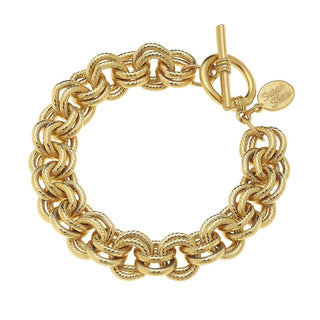 Susan Shaw | Gold Double Link Chain Bracelet