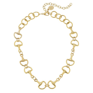 Susan Shaw gold necklace with horse bit links 
