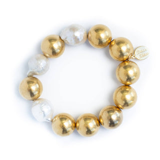Susan Shaw gold and pearl bracelet 