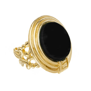 susan shaw black onyx round ring