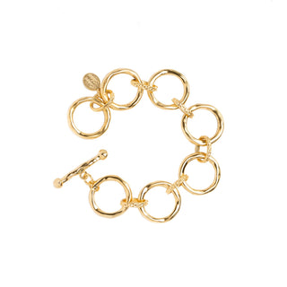 Susan Shaw gold toggle chain bracelet 
