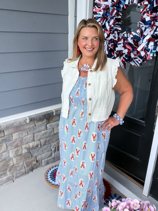 Sweet Cream Ruffle Vest