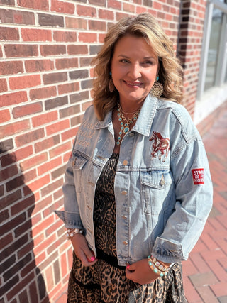 rodeo patch denim jacket