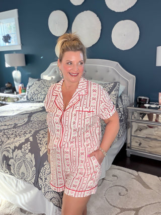 bow valentine pajamas
