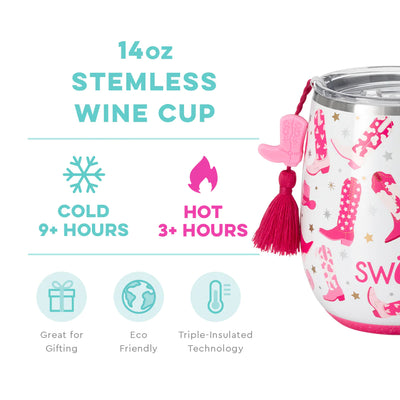 Let's Go Girls Stemless Wine Cup 14oz