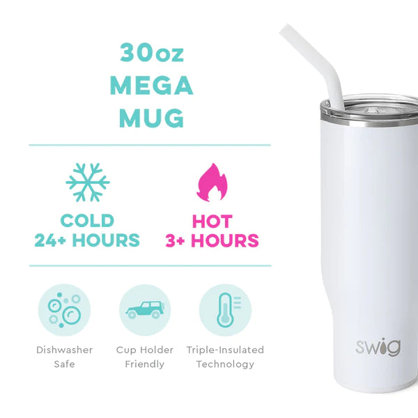 Diamond White Mega Mug 30oz