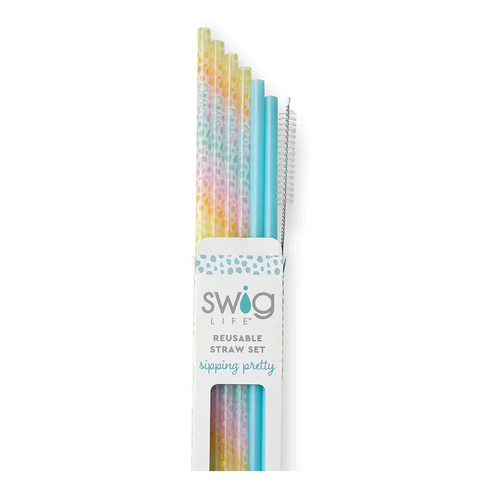 Wild Child & Aqua Reusable Straw Set