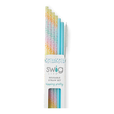 Wild Child & Aqua Reusable Straw Set
