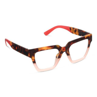 Peepers take a bow tortoise/blush progressive glasses.