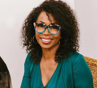 Take A Bow Reading Glasses Teal Botanico/Teal