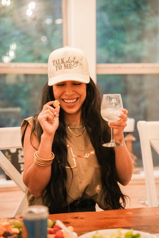 Talk To Me Dirty embroidered canvas hat