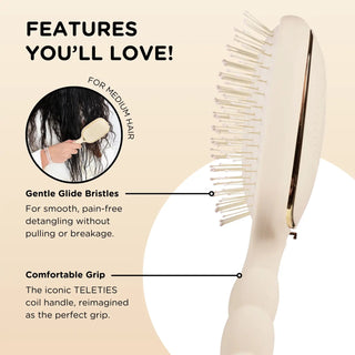 Teleties Detangler Hair Brush | Tan