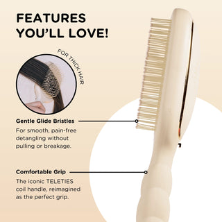 Teleties Detangler Hair Brush | Tan