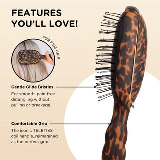 Teleties Detangler Hair Brush | Tortoise