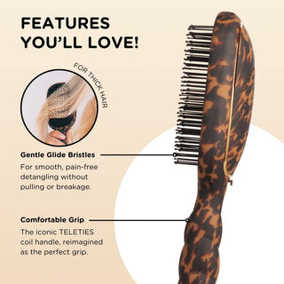 Teleties Detangler Hair Brush | Tortoise