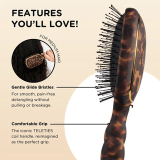 Teleties Detangler Hair Brush | Tortoise