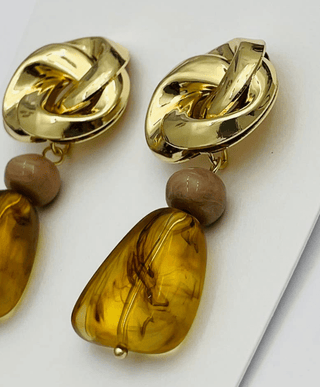 The Amber Knot Earrings