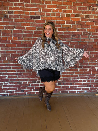 The Cascade Blouse |  Zebra