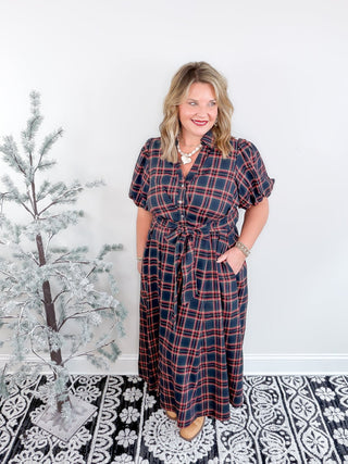 The Darling Check Midi Dress