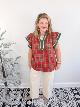 The Darling Plaid Blouse