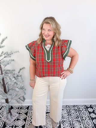 The Darling Plaid Blouse