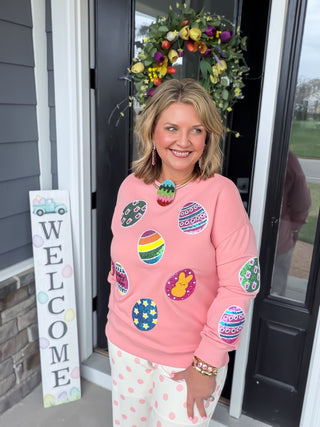 The "Eggstra" Sparkle Sweatshirt