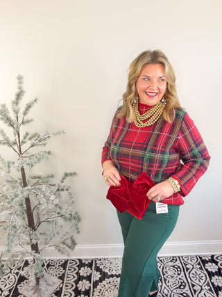 The Everyday Check Sweater | Red