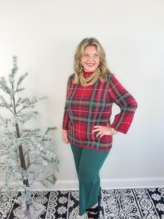 The Everyday Check Sweater | Red