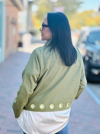 The Eyelet Zip Jacket