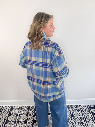 The Fireside Plaid Shacket | Sky