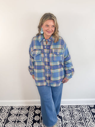 blue plaid flannel