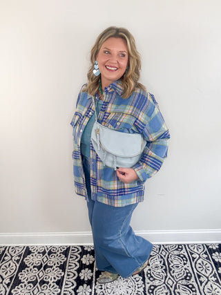 The Fireside Plaid Shacket | Sky