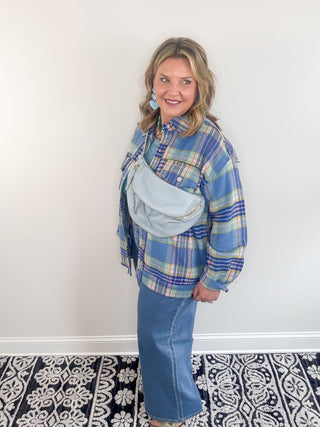 The Fireside Plaid Shacket | Sky