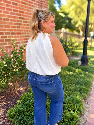 The Gathered Girl Top | White