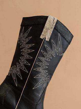 The Halle Western Cowboy Boot | Black