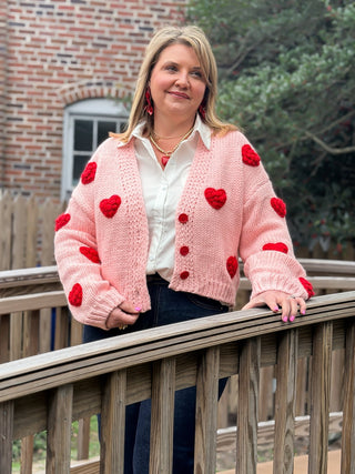 heart knit cardigan