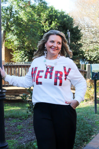 The Plaid Merry Sweatshirt