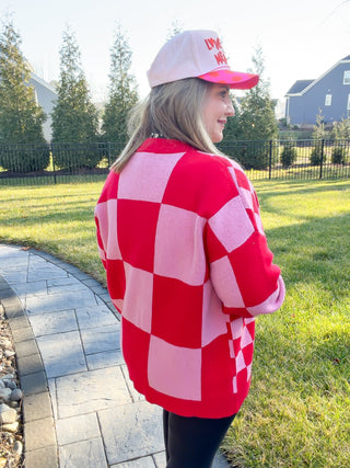 The Plaid Pop Cardigan