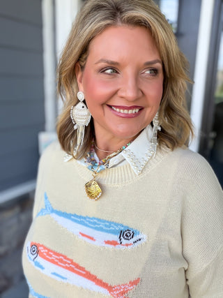 The Sardine Drift Coastal Graphic Knit Sweater