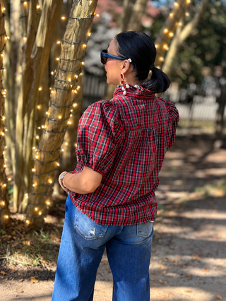 The Sugar & Spice Plaid Blouse
