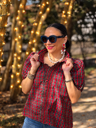 The Sugar & Spice Plaid Blouse