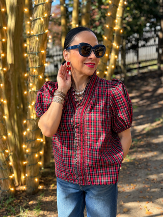 The Sugar & Spice Plaid Blouse